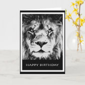Carte d'anniversaire de Lion II (Fleur jaune)