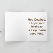 Carte d'anniversaire de Little Cowboy (Intérieur)