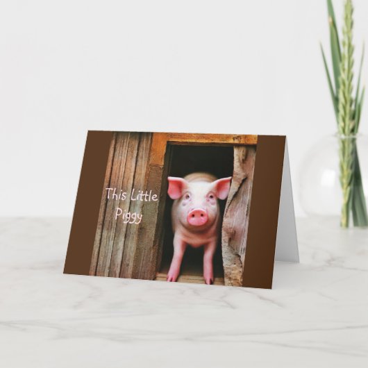 Carte d'anniversaire de Little Piggy (Devant)