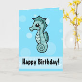 Carte d'anniversaire de Little Seahorse (Fleur jaune)