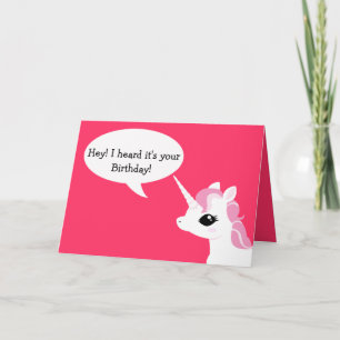 Carte d'anniversaire de Little Unicorn