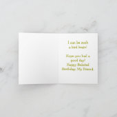 CARTE D'ANNIVERSAIRE DE L'OISEAU FUNÉE/BATTUE (Intérieur)