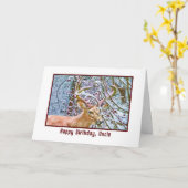 Carte d'anniversaire de l'oncle avec des pommes de (Fleur jaune)