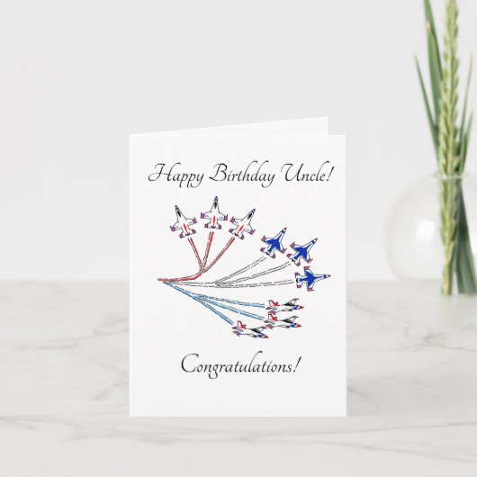 Carte d'anniversaire de l'oncle Thunderbirds Blanc (Devant)