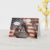 Carte d'anniversaire de l'opérateur de grue person (Fleur jaune)