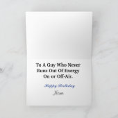 Carte d'anniversaire de l'opérateur radio de jambo (Intérieur)