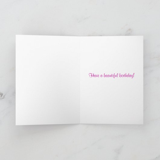 Carte d'anniversaire de l'orchidée rose (Intérieur)