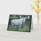 Carte d'anniversaire de l'orignal (Fleur jaune)