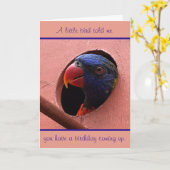 carte d'anniversaire de lorikeet (Fleur jaune)