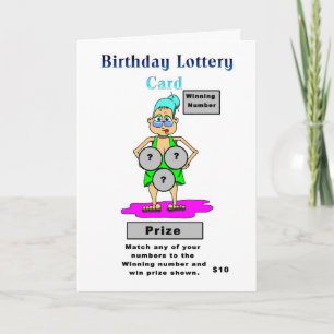 Carte d'anniversaire de loterie