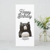 Carte d'anniversaire de l'ours (Debout devant)