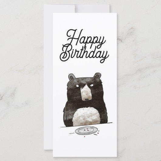 Carte d'anniversaire de l'ours (Devant)