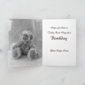 Carte d'anniversaire de l'ours en peluche mignonne (Intérieur)