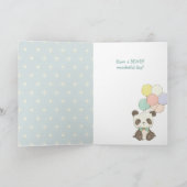 Carte d'anniversaire de l'ours et des ballons de P (Intérieur)