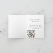 Carte d'anniversaire de l'ours Koala personnalisée (Intérieur)