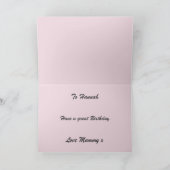 Carte d'anniversaire de l'ours mignon personnalisé (Intérieur)