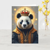 Carte d'anniversaire de l'ours royal (Fleur jaune)