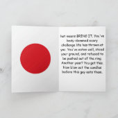 Carte d'anniversaire de lutteur sumo Dosukoi (Intérieur)
