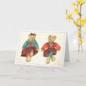 CARTE D'ANNIVERSAIRE DE M. ET MME. OURS (Fleur jaune)