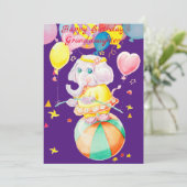 Carte d'anniversaire de ma belle-petite-fille. (Debout devant)