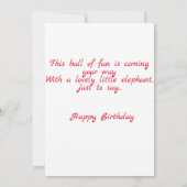 Carte d'anniversaire de ma belle-petite-fille. (Dos)