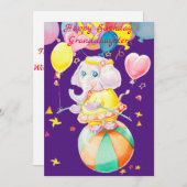Carte d'anniversaire de ma belle-petite-fille. (Devant / Derrière)