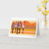 Carte d'anniversaire de Maasai (Fleur jaune)