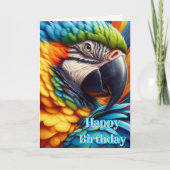 Carte d'anniversaire de Macaw Parrot (Devant)