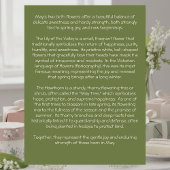 Carte d'anniversaire de mai avec la fleur de naiss