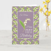 Carte d'anniversaire de mai Lily-of-the-Valley, Ma (Fleur jaune)