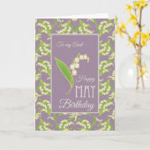 Carte d'anniversaire de mai Lily-of-the-Valley, Ma (Fleur jaune)