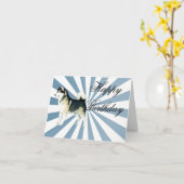 Carte d'anniversaire de Malamute d'Alaska (Fleur jaune)