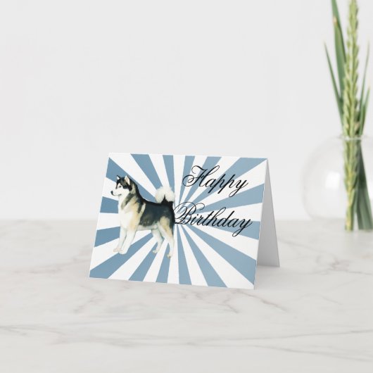 Carte d'anniversaire de Malamute d'Alaska (Devant)