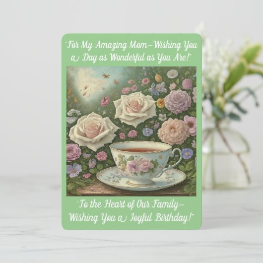 Carte d'anniversaire de maman (Debout devant)