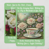 Carte d'anniversaire de maman (Devant / Derrière)