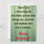 Carte d'anniversaire de maman (Dos)