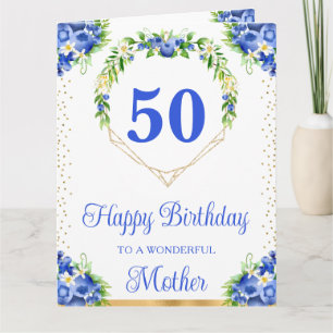 Carte d'anniversaire de maman avec des fleurs de b