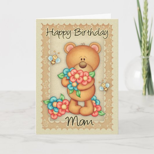 Carte d'anniversaire de maman avec un groupe (Devant)