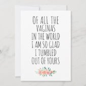 Carte d'anniversaire de maman drôle de la fille Fl (Devant)