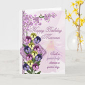 Carte d'anniversaire de Mamaw - pensée (Fleur jaune)