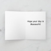 Carte d'anniversaire de mammouth laineux (Intérieur)