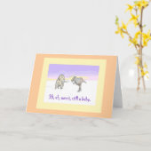 Carte d'anniversaire de mammouth laineux et de (Fleur jaune)