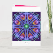 Carte d'anniversaire de Mandala colorée (Dos)