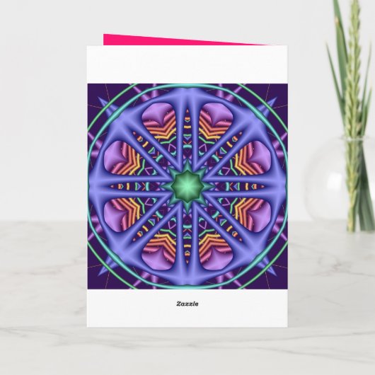 Carte d'anniversaire de Mandala colorée (Dos)