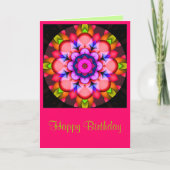 Carte d'anniversaire de Mandala colorée (Devant)