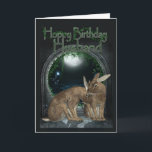 Carte d'anniversaire de mari - anniversaire de<br><div class="desc">Carte d'anniversaire de mari - anniversaire de houblon avec le lapin</div>