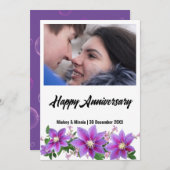 Carte d'anniversaire de mariage (Devant / Derrière)