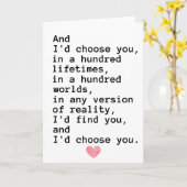 Carte d'anniversaire de mariage (Fleur jaune)