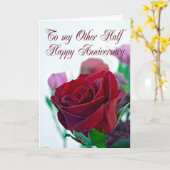 Carte d'anniversaire de mariage (Fleur jaune)