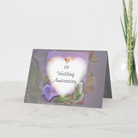 carte d'anniversaire de mariage 1 an (Devant)